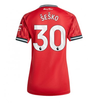 Manchester United Benjamin Sesko #30 Prima Maglia Femmina 2025-26 Manica Corta